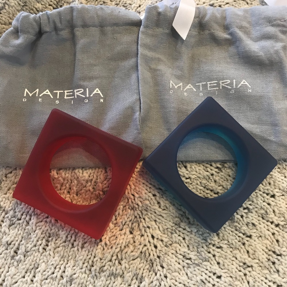 Materia Designs square silicone bracelets